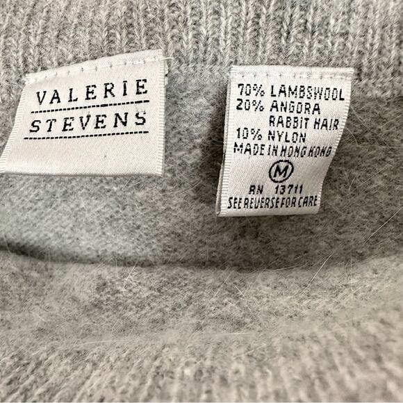 Vintage Valerie Stevens Angora Wool Blend Heathered Gray Pencil Skirt Medium - Picture 3 of 5